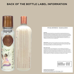 Ritual Botanico organic keratin 12-oil blend close-up highlighting nourishing shine