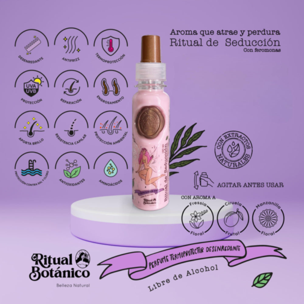 Ritual Botanico termoprotector on wet-hair application shows detangling and moisture.