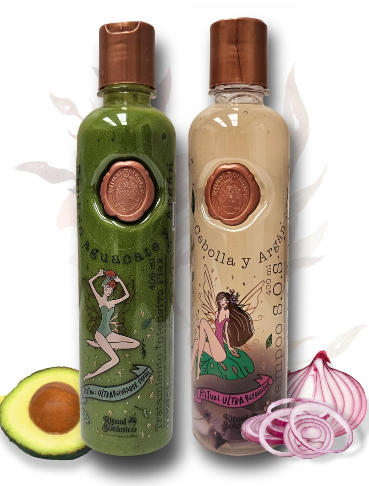 Ritual Botanico SOS Shampoo bottle shows onion-argan formula for revitalized hair.