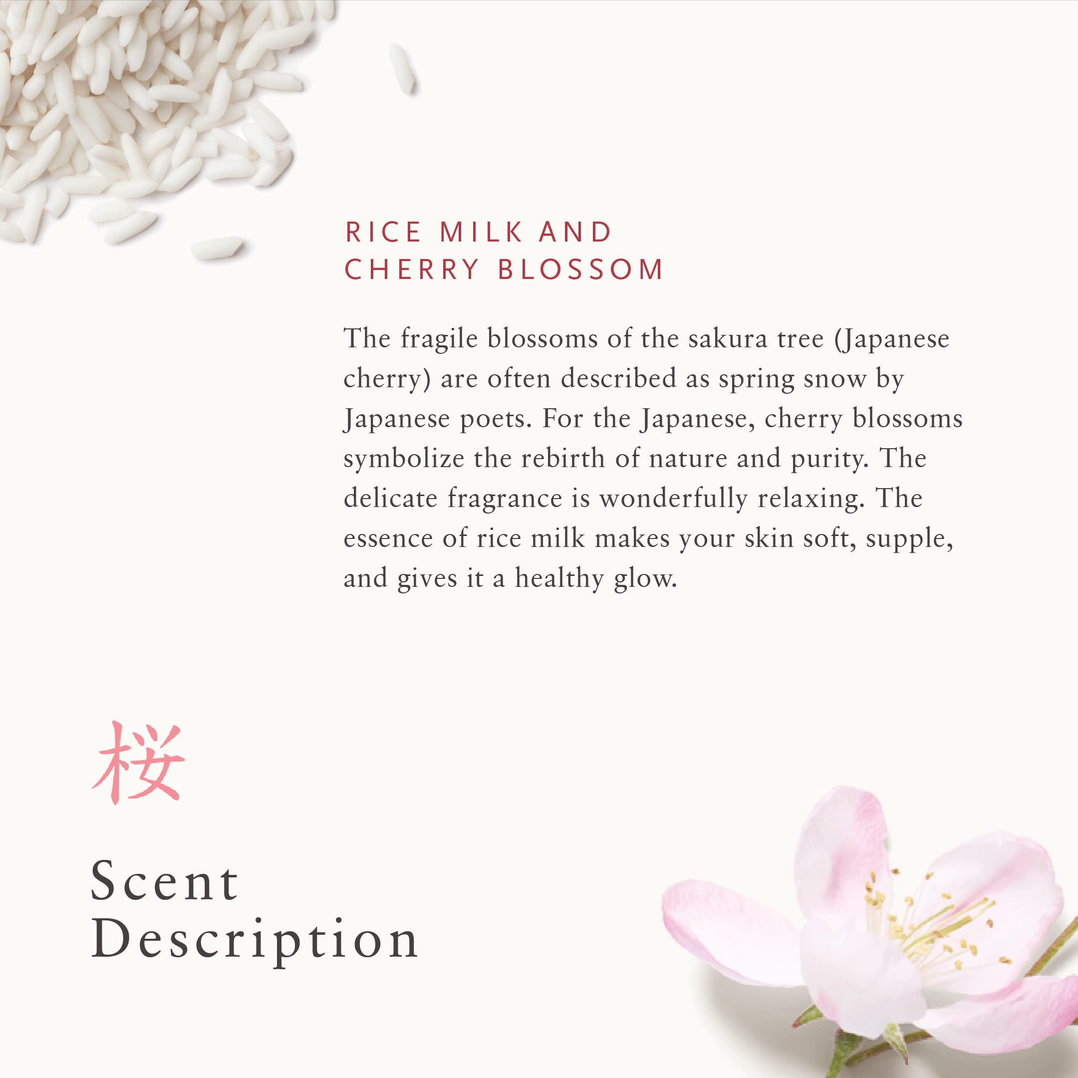 RITUALS Ritual of Sakura body scrub jar conveys luxurious texture.
