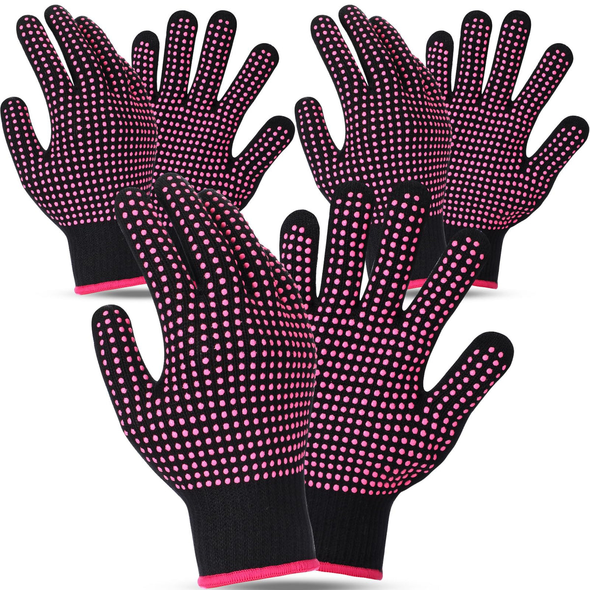 Riyiper heat resistant gloves pack closeup showing silicone bumps for heat handling