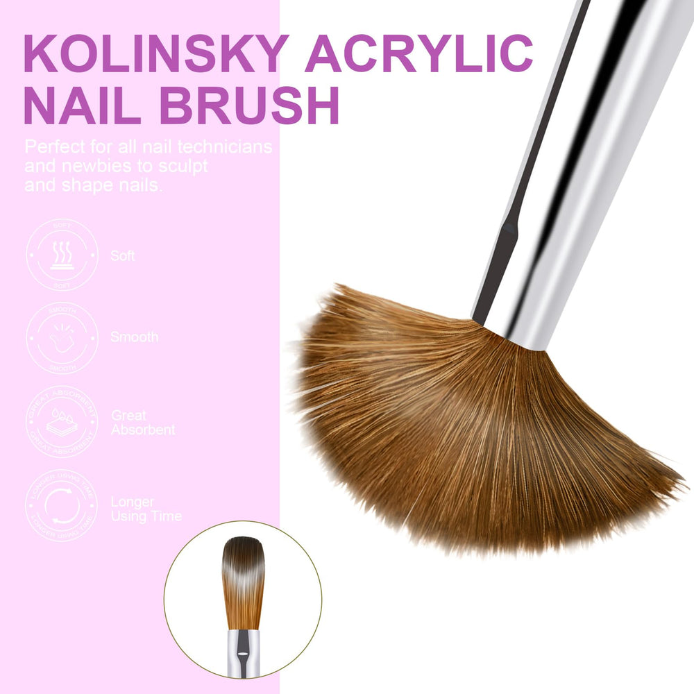 RIYUEXING Kolinsky bristles close-up highlight softness and precise control