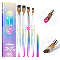 RIYUEXING acrylic nail brush set overview for four versatile brushes