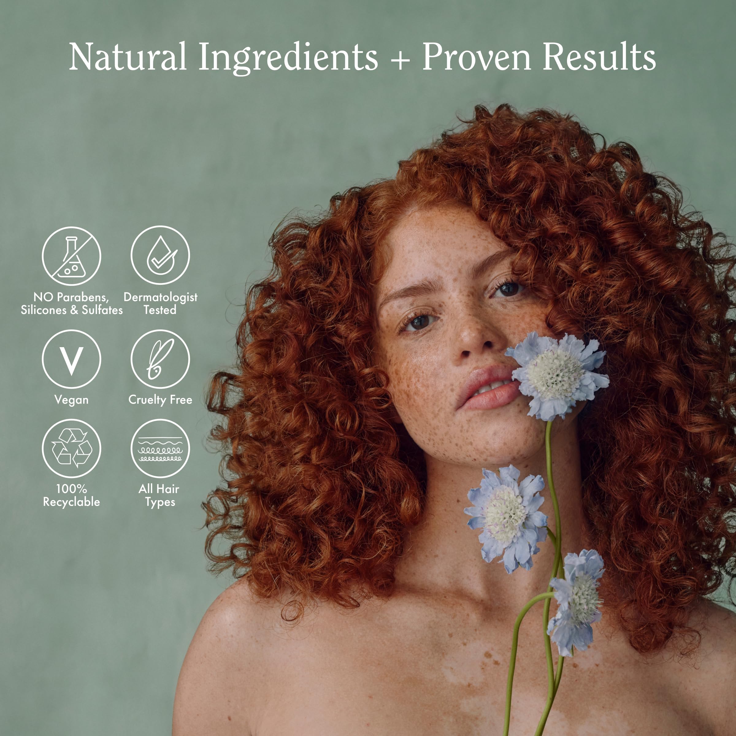 Rizos Curls Biotin Shampoo recyclable packaging, sustainable care