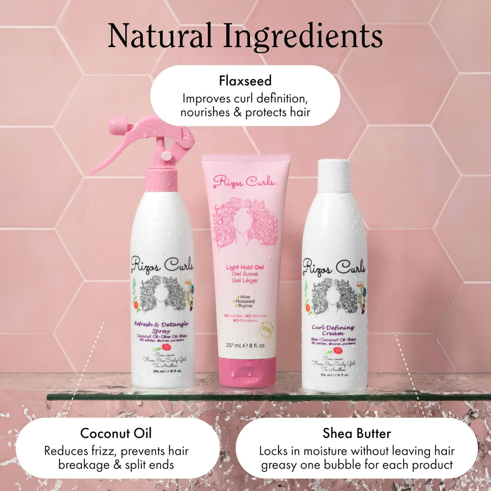 Rizos Curls Light Hold Gel tube provides soft hold without crunch