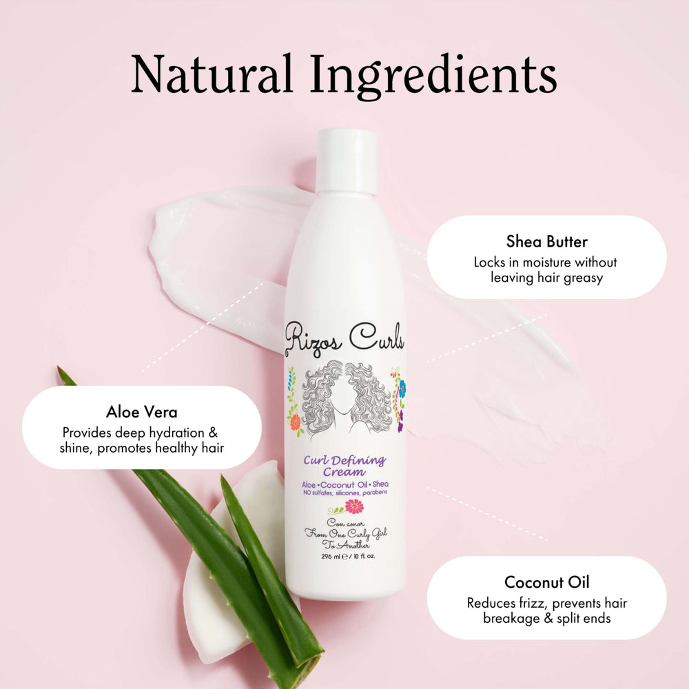 Rizos Curls olive coconut oil infusion image signaling nourishing ingredients