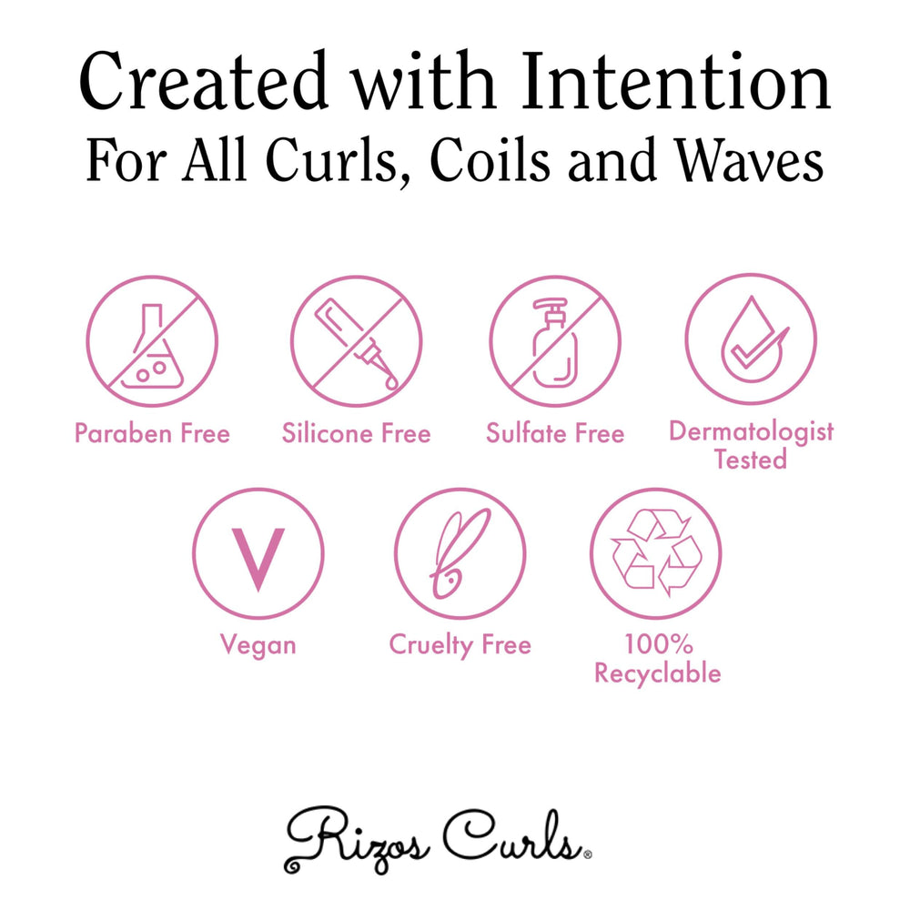 Rizos Curls Starter Kit packaging display showing all three products
