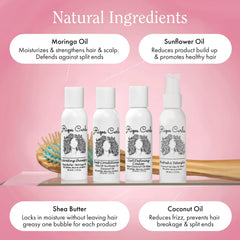 Rizos Curls travel kit curl cream bottle defining curls with shine.