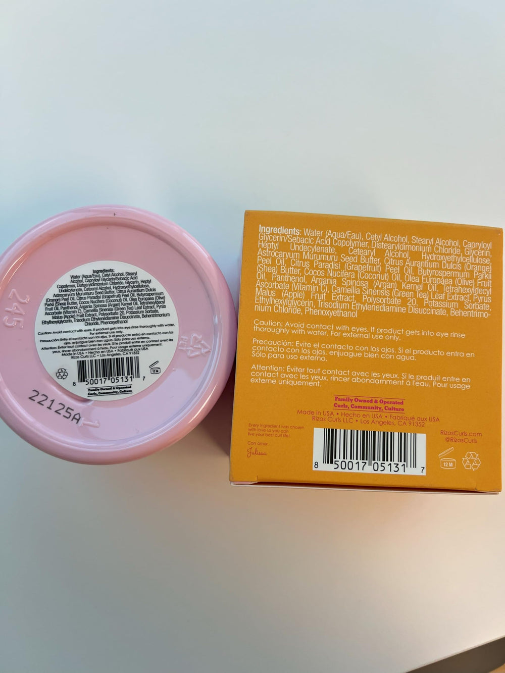Rizos Curls Vitamin C Hair Repair Mask after-use look shows softer, frizz-controlled hair.