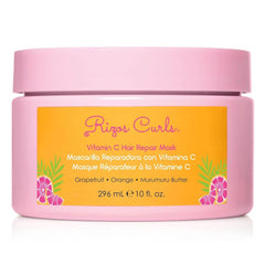 Rizos Curls Vitamin C Hair Repair Mask bottle ready for deep conditioning and frizz control.