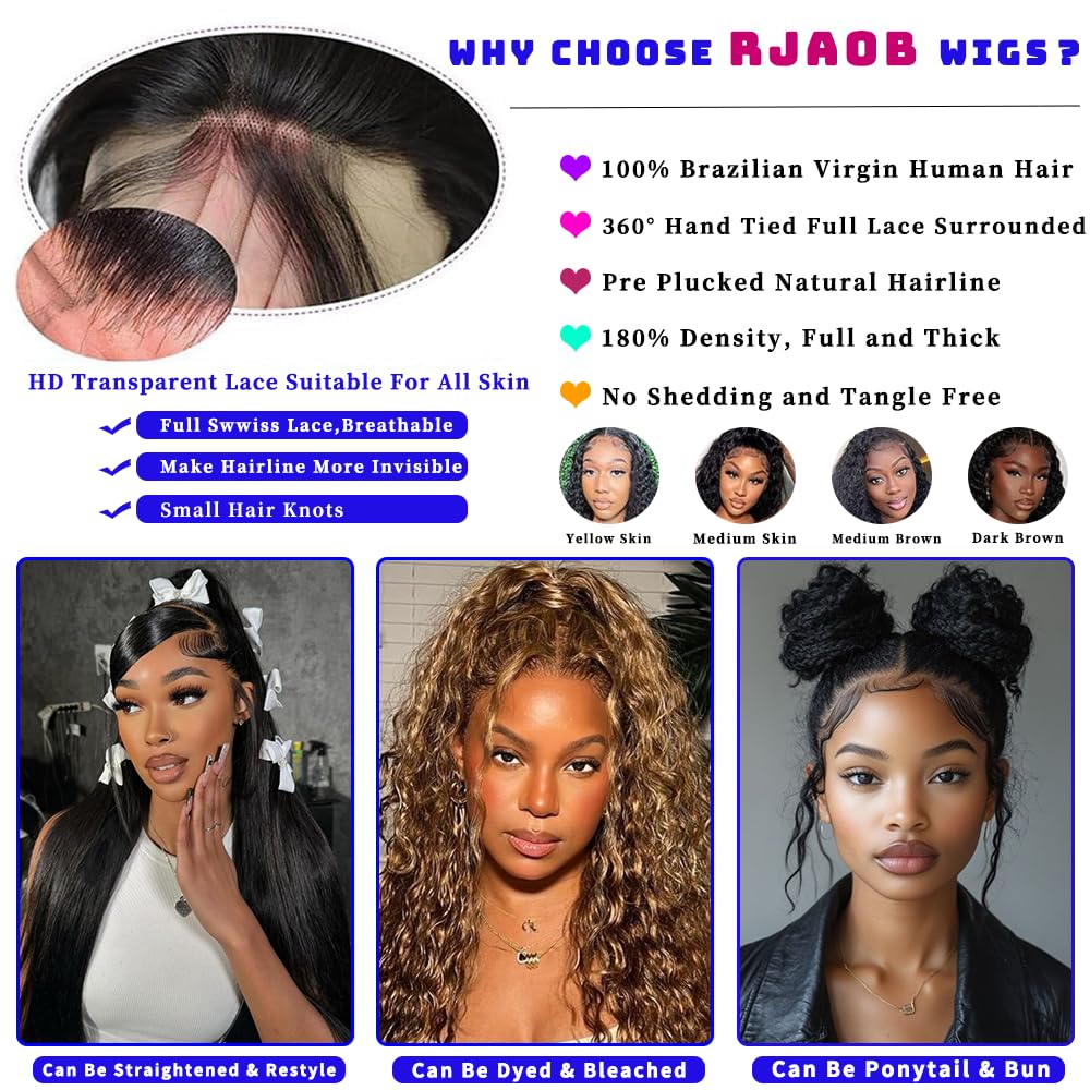 RJAOB Deep Wave 28-inch wig displaying dramatic flowing curls.