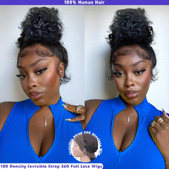 RJAOB Deep Wave wig with HD transparent lace for seamless scalp blend.