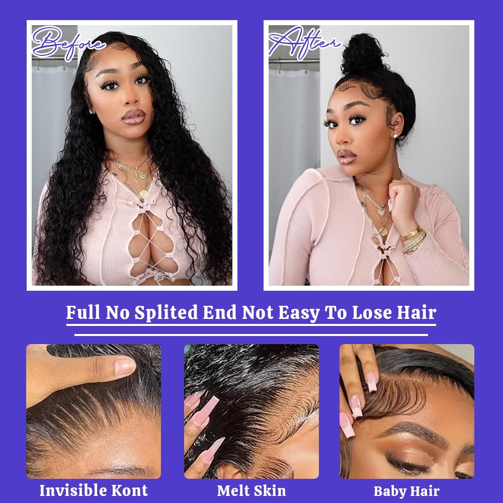 RJAOB Deep Wave wig styled for a party-ready look.