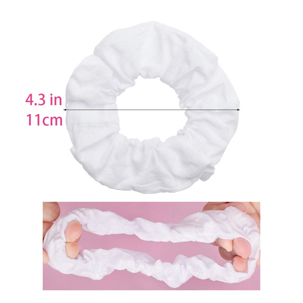 RJMBMUP scrunchies size outer diameter 10cm—fits various hair lengths and thicknesses.