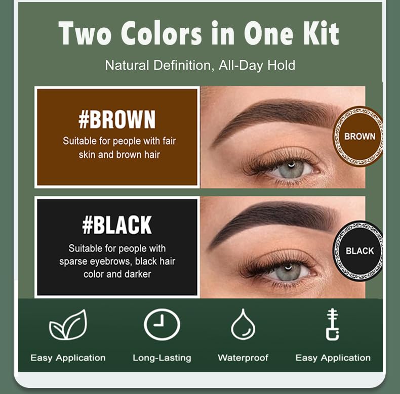 RKISSBEAUTY color kit swatches black and brown for precise shade matching