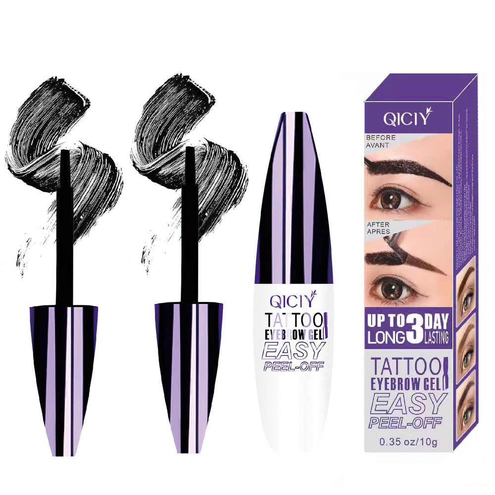 Rliolouo 2pcs QICIY eyebrow gel packaged for portable touch ups