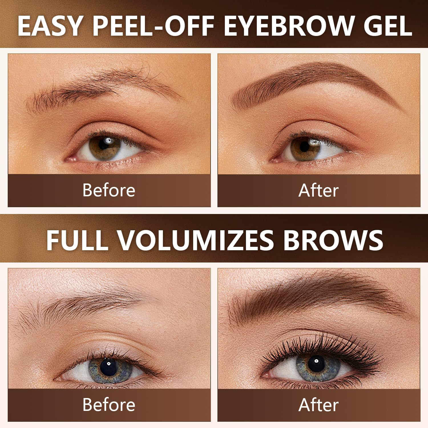 Rliolouo natural dyeing effect on brows shown on skin tone