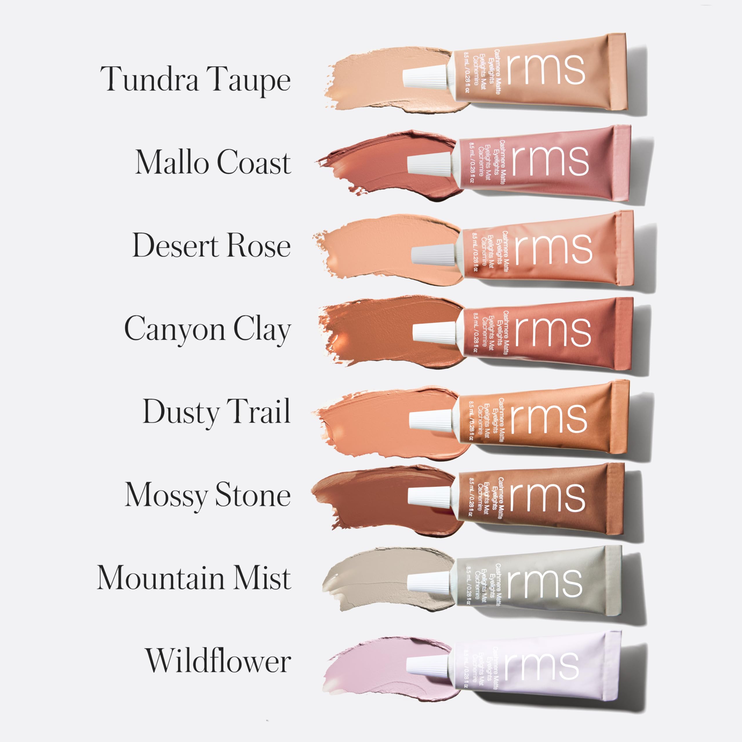 RMS Beauty Cashmere Matte Eyelights built-in mirror enables easy daytime retouching.