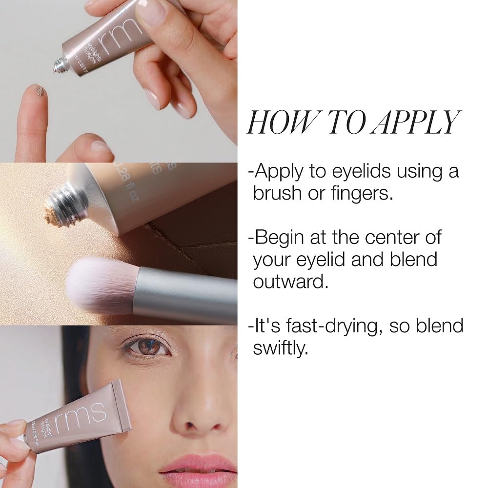 RMS Beauty Eyelights buildable shade pearl showcases flexible intensity from hint to pop.