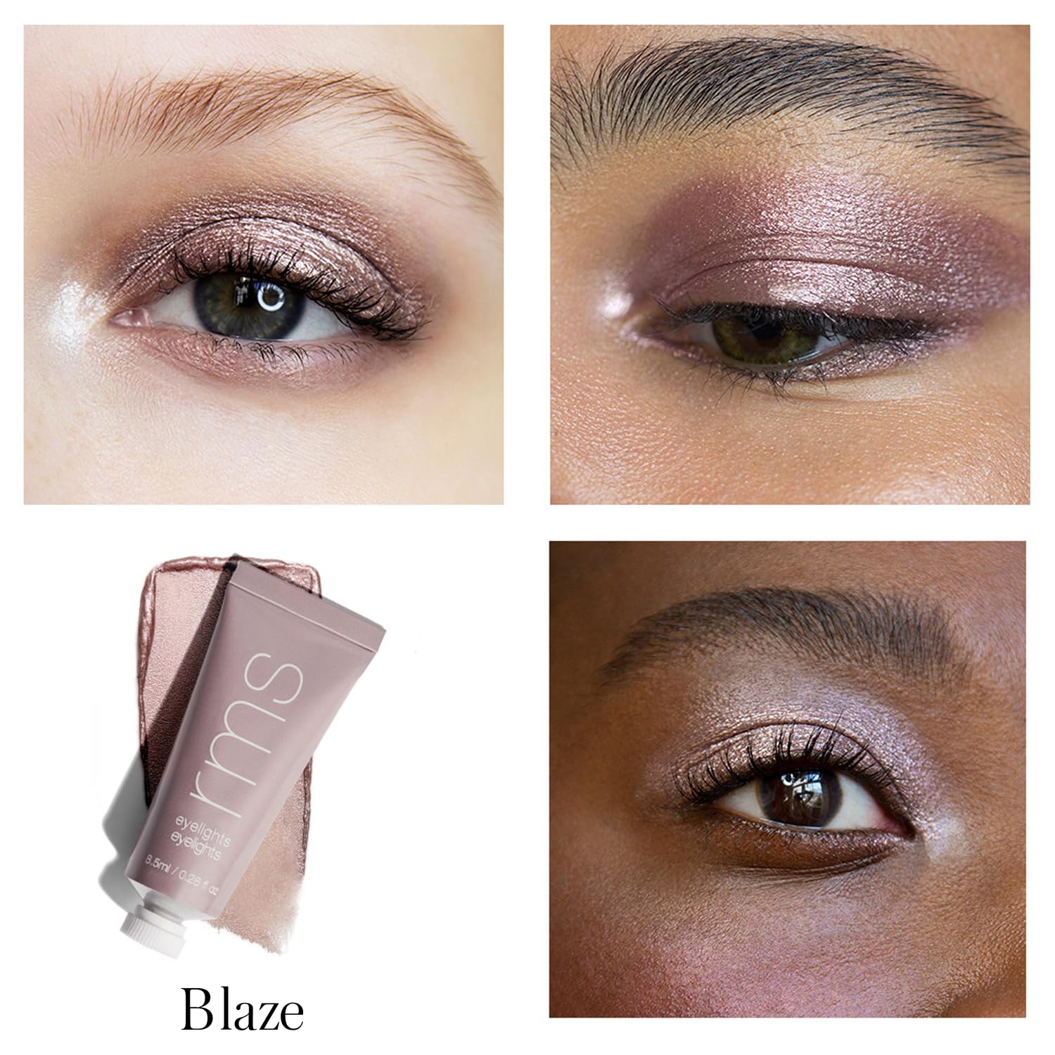 RMS Beauty Eyelights creamy texture closeup highlights smooth blendability on eyelids.