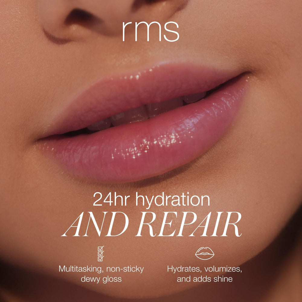 RMS Beauty Lipnights swatch cream—smooth texture preview for overnight lip care.