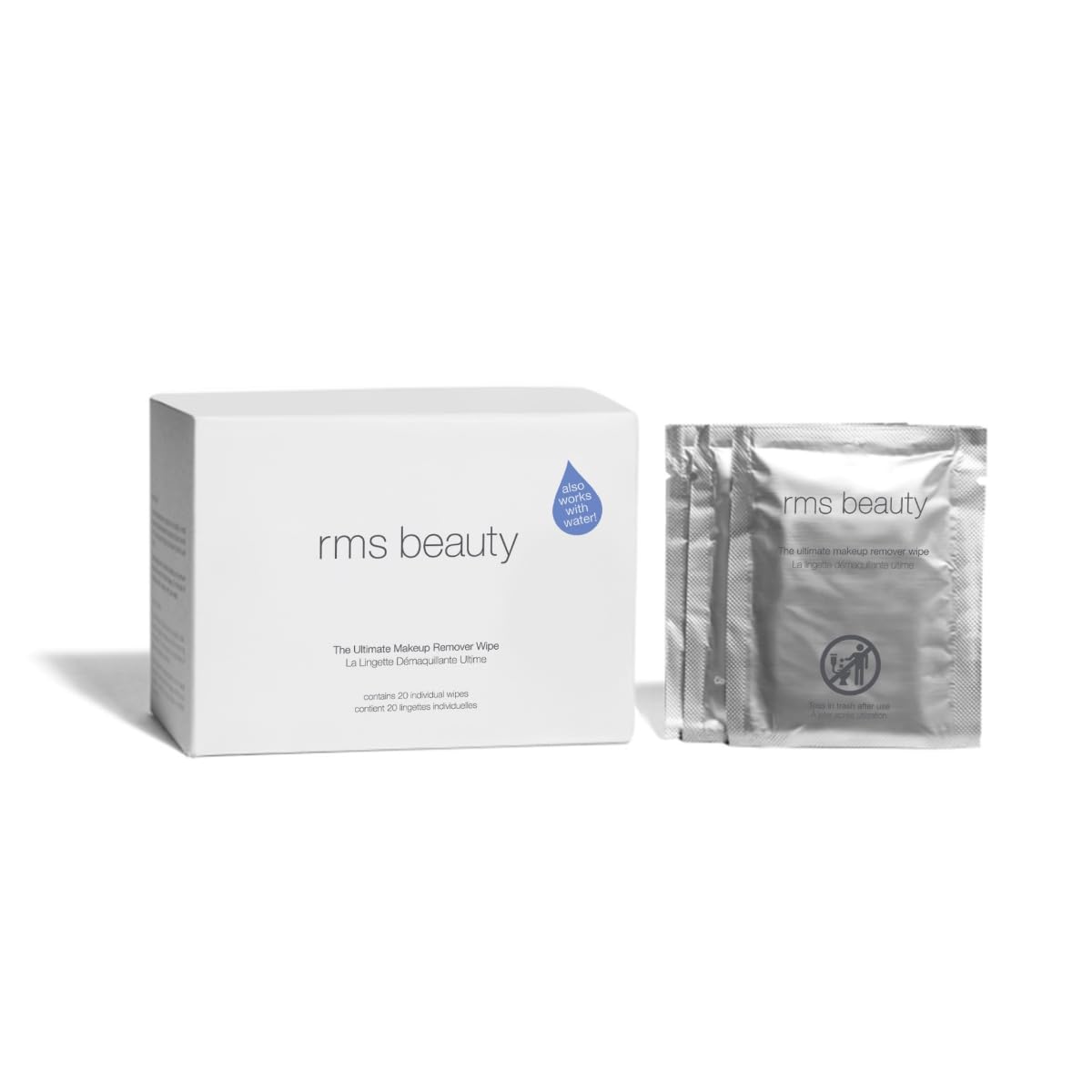 RMS Beauty Makeup Remover Wipes after-use skin, refreshed and hydrated.