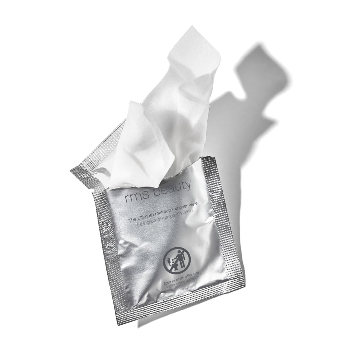 RMS Beauty Makeup Remover Wipes cleansing action, removes makeup and oil softly.