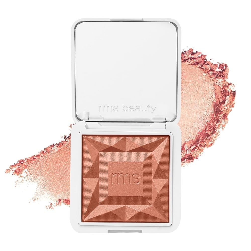 RMS Beauty Redimension Hydra Powder Blush compact offers on-the-go color with a lightweight feel.