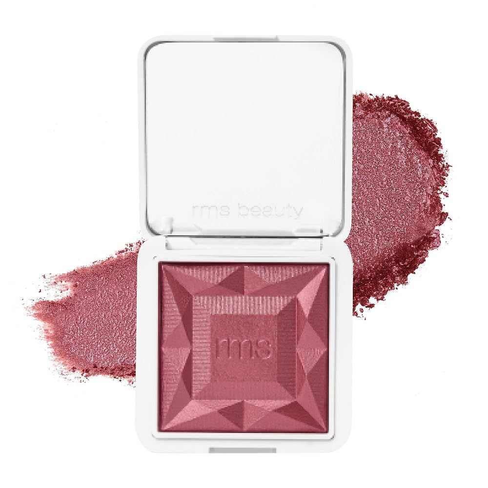 RMS Beauty Redimension Hydra Powder Blush swatches show buildable color for a natural glow.