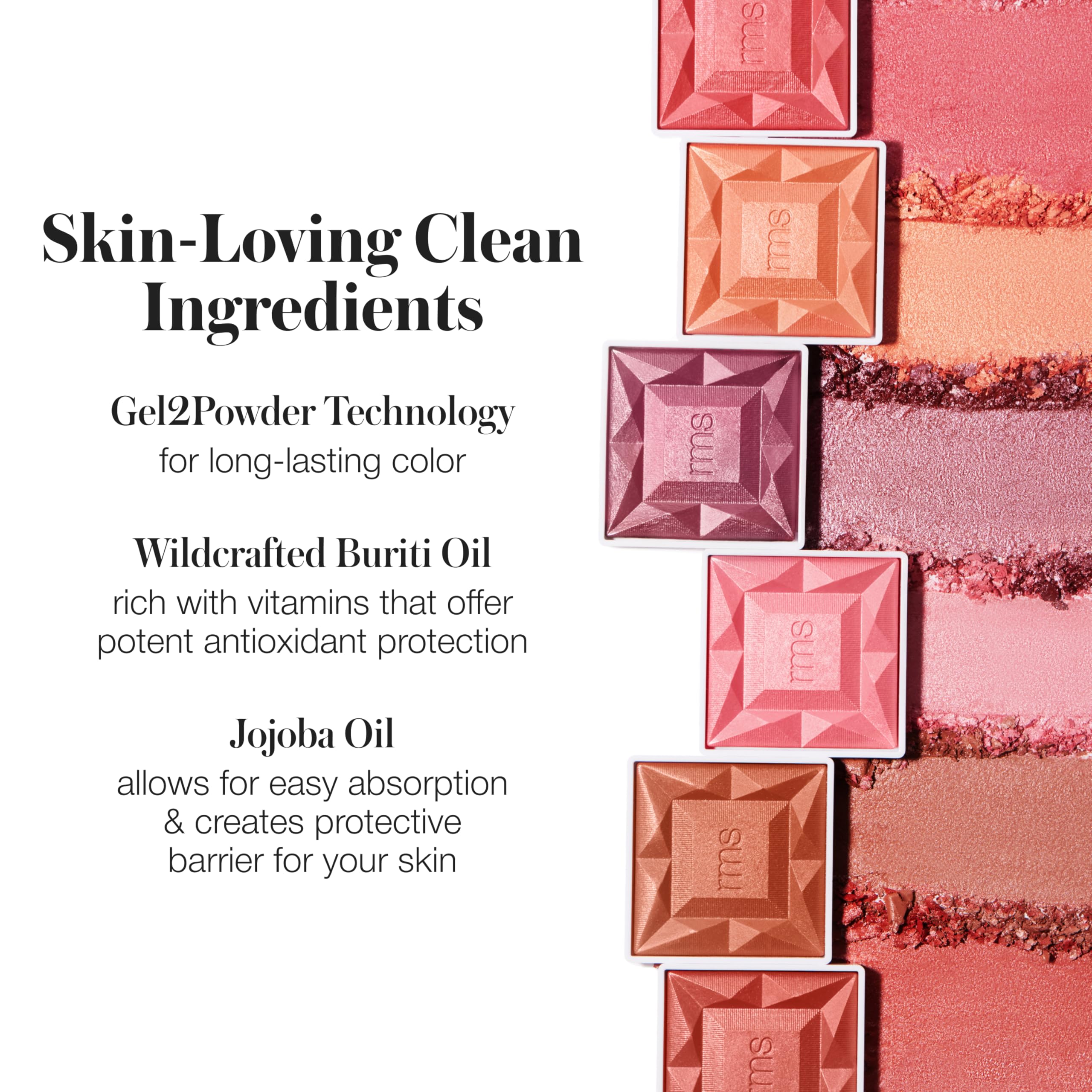 RMS Beauty Redimension Hydra Powder Blush talc-free formula supports gentle wear for sensitive skin