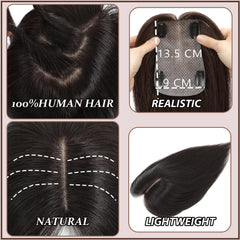RMYHIG topper adds volume to thinning hair for a fuller appearance.