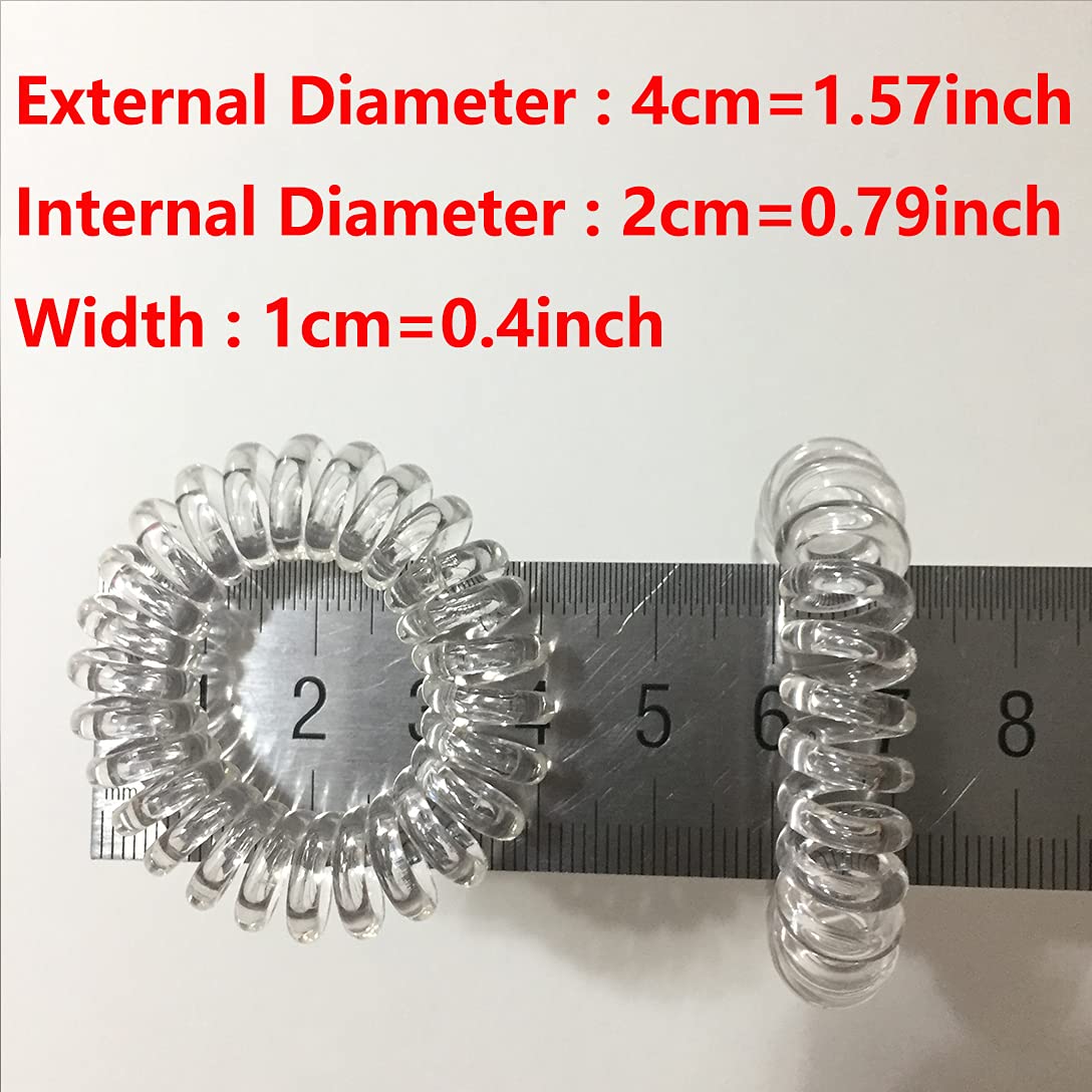 RN BEAUTY elástico espiral transparente para pelo grueso