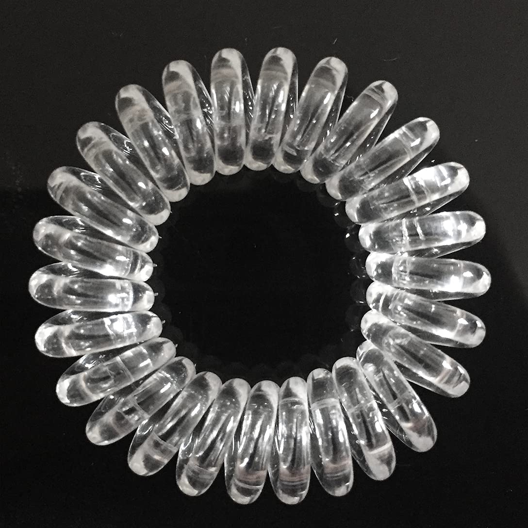 RN BEAUTY elástico espiral transparente para uso diario, cómodo y ligero