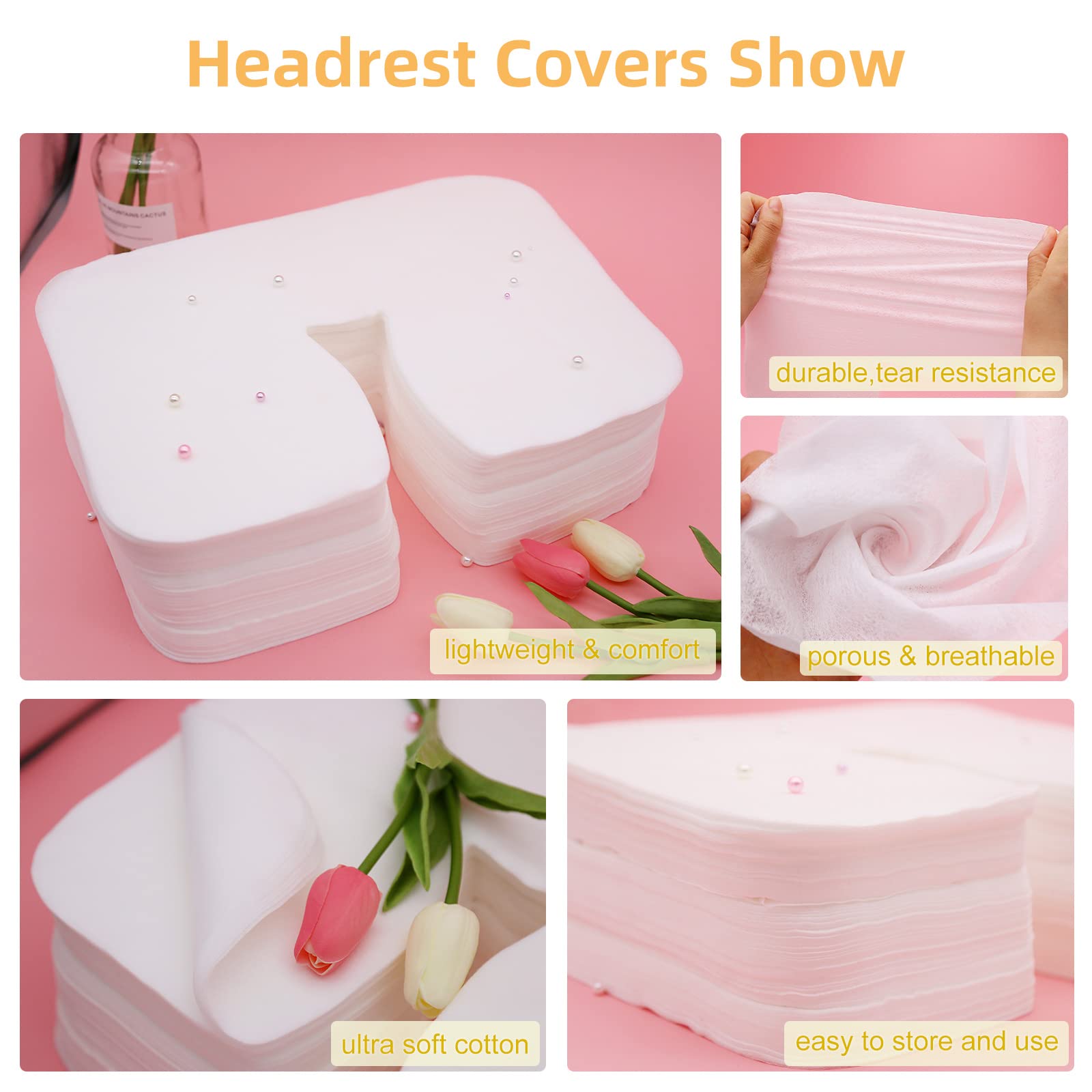 Rngwaper covers conform to headrests at 14.2 x 10.6 inches for versatile fit