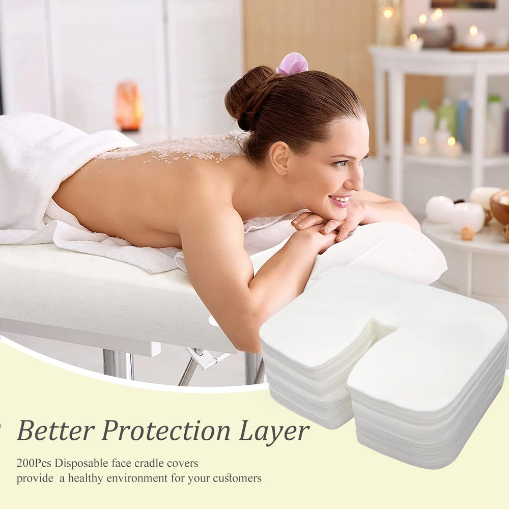 Rngwaper fitted face-rest cover, silky-soft material protecting upholstery between sessions