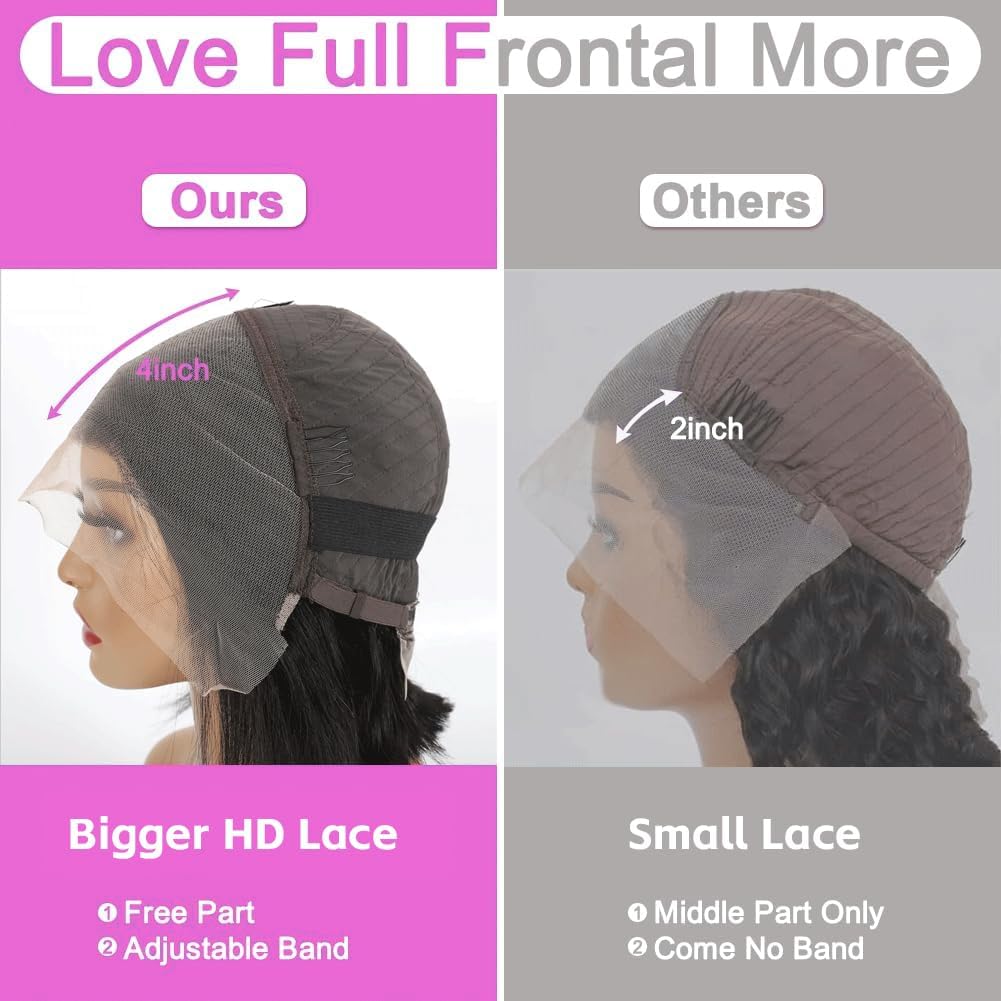 Rnsnwiee short bob wig glueless cap with adjustable band fit.