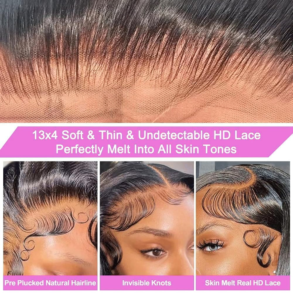 Rnsnwiee short bob wig hairline closeup highlights pre-plucked natural edge.