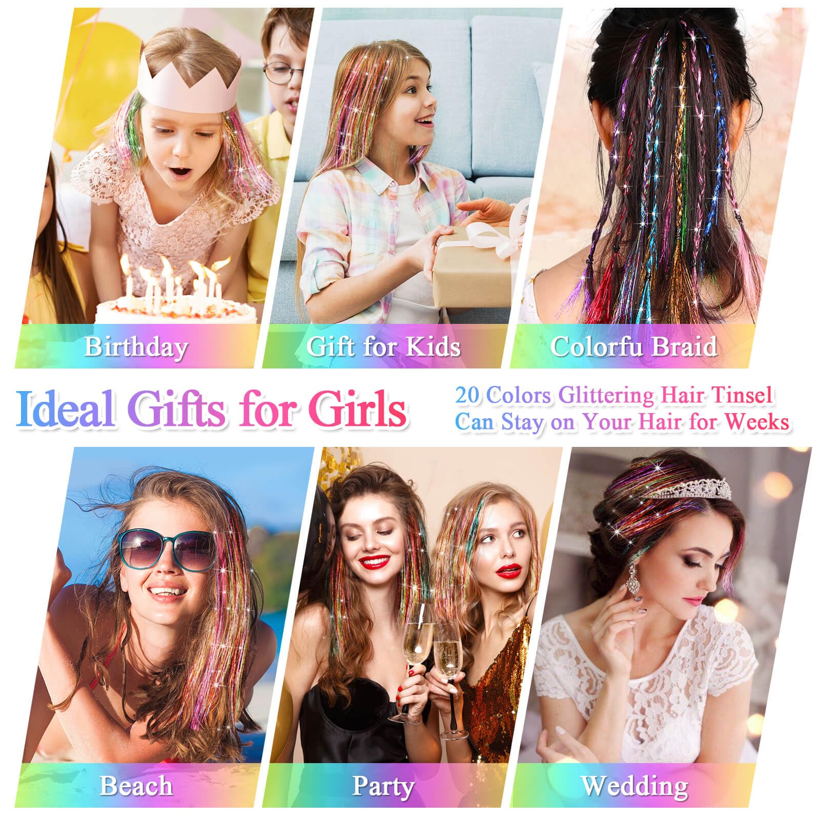 ROADPLUM hair tinsel kit usage emphasizes nine tools for tidy attachment