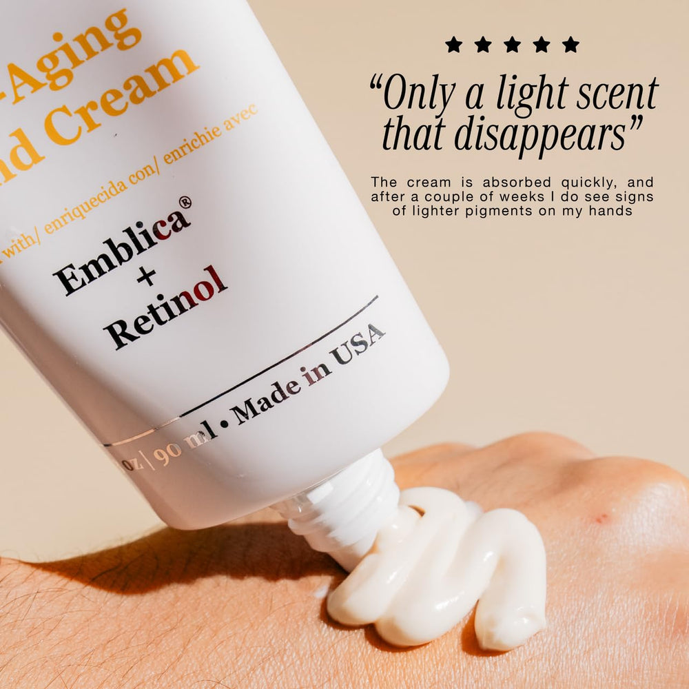 Robanda Anti-Aging Hand Cream application close-up with smooth skin.