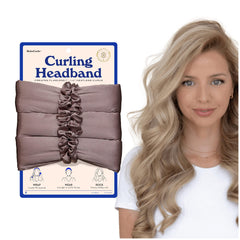 RobeCurls Original headband satin closeup demonstrates secure heatless curling.