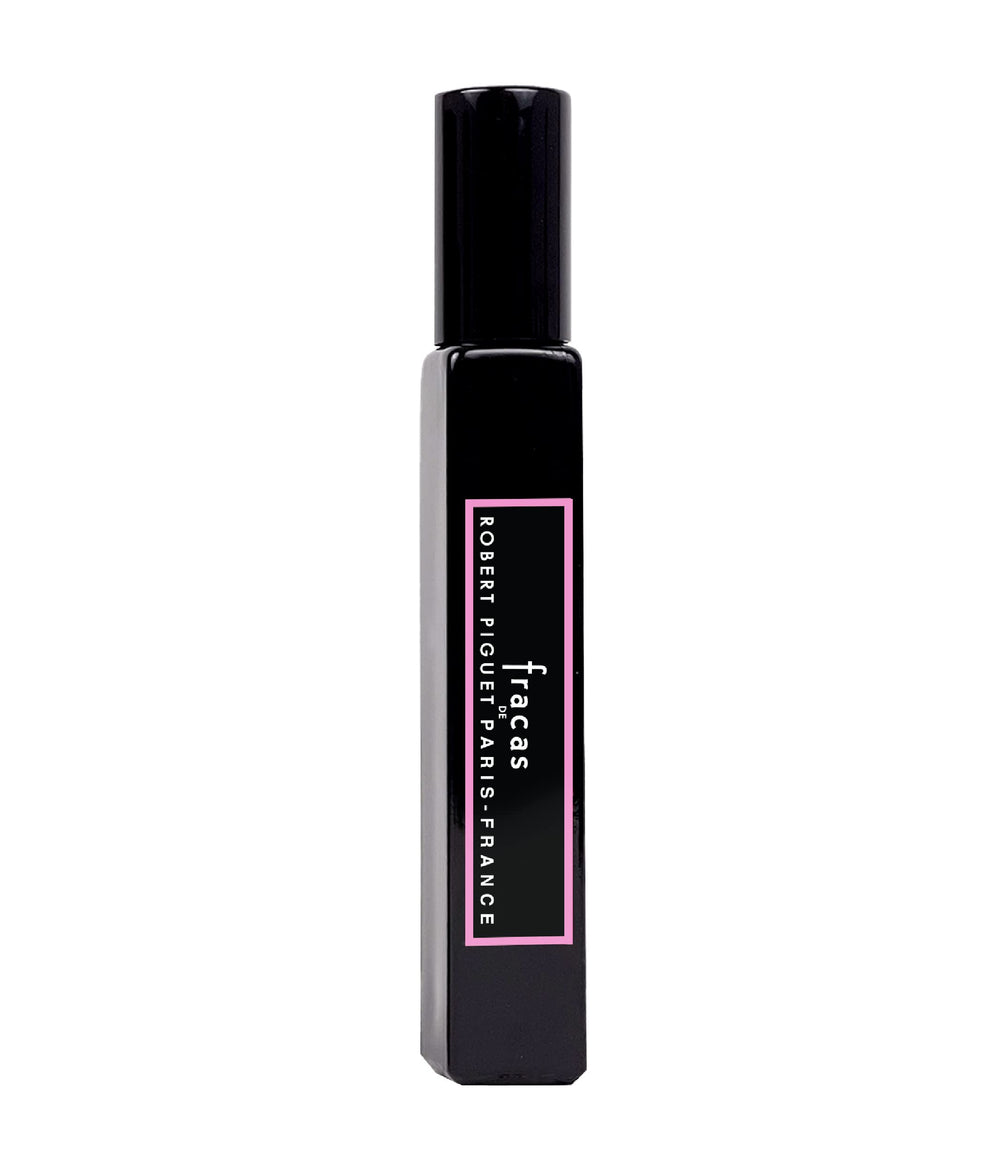 Robert Piguet Fracas travel spray bottle for portable luxury and on-the-go fragrance.