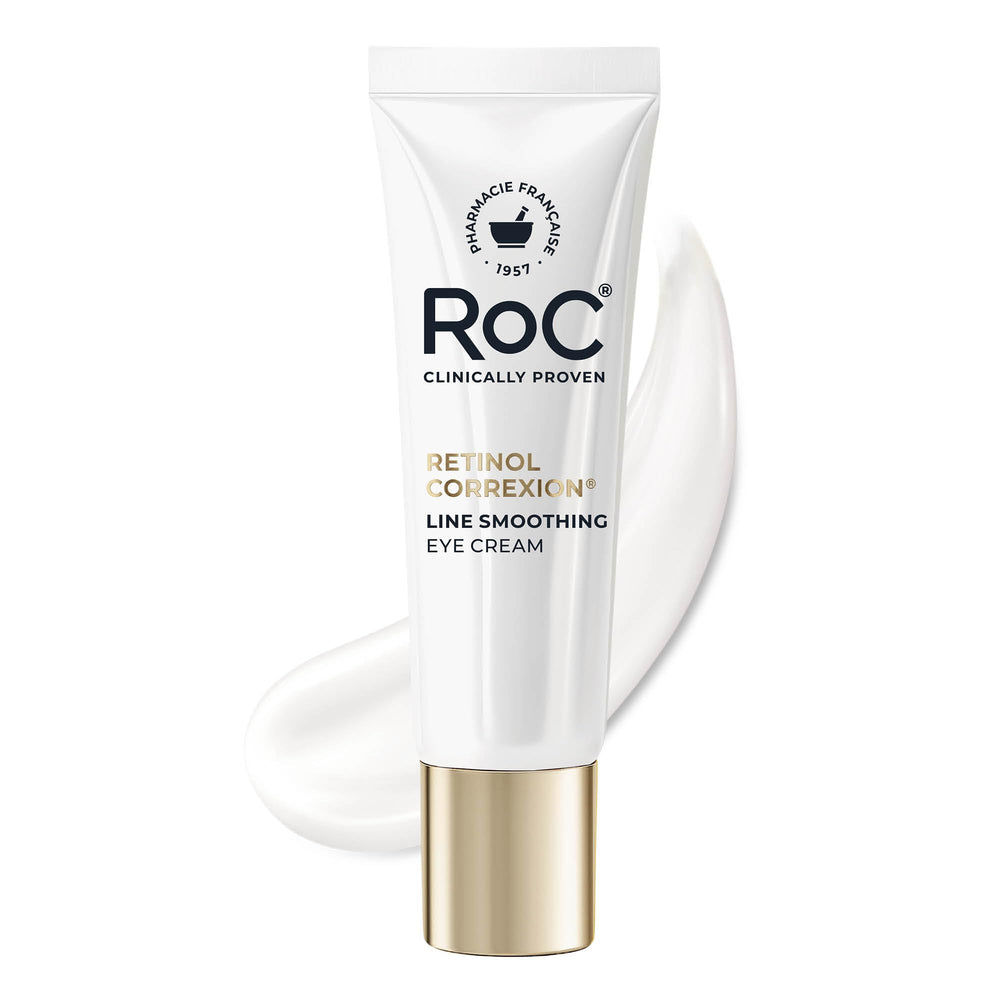 RoC jar front view showing product and branding for targeted eye rejuvenation