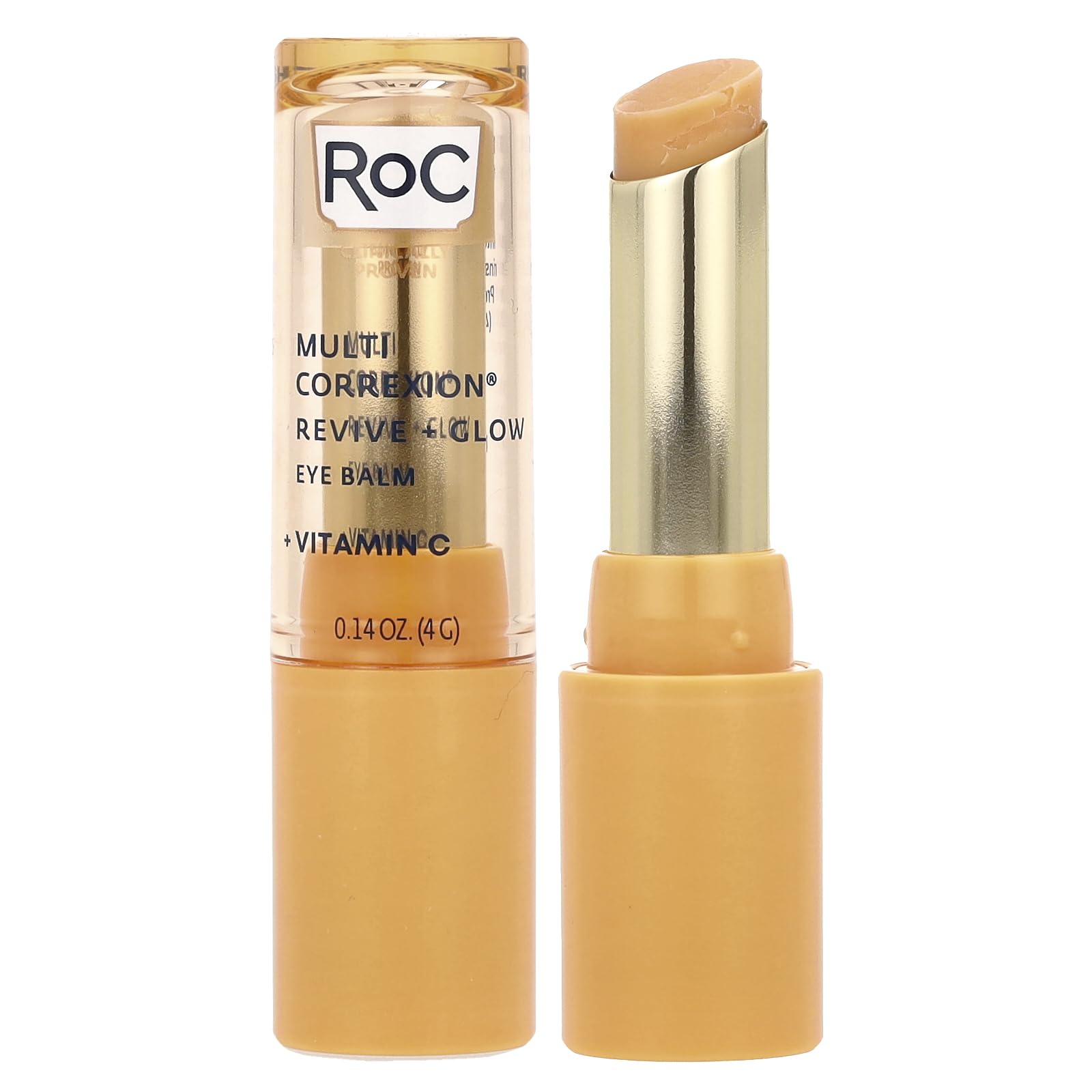RoC Multi Correxion Revive & Glow Eye Balm application showcases brightening and hydrating under-eye care