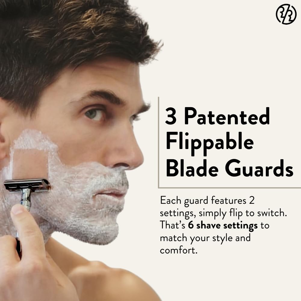 Rockwell Razors 6C blade-pack shows five Swedish stainless blades for premium sharpness