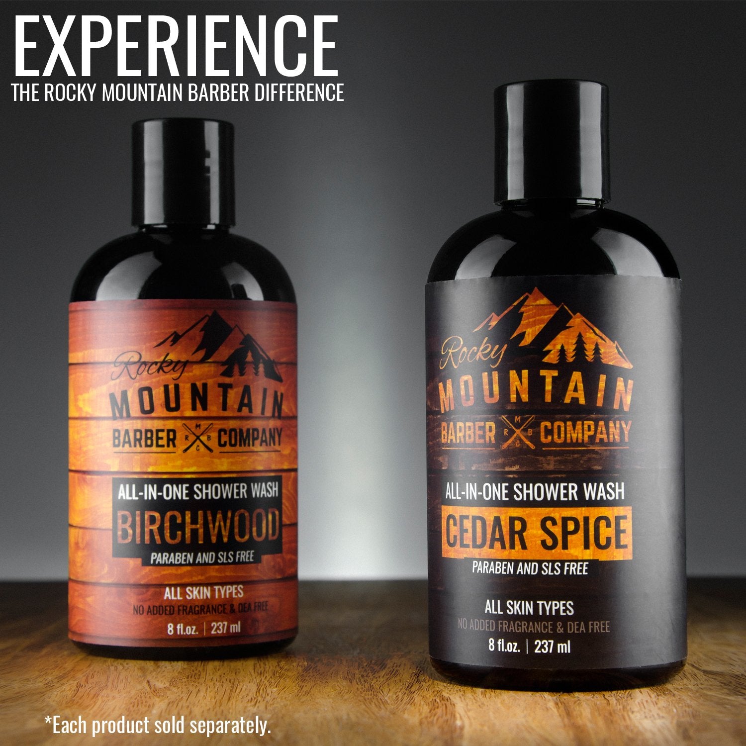 Rocky Mountain Barber Cedar Spice packaging emphasizing simple ingredients.