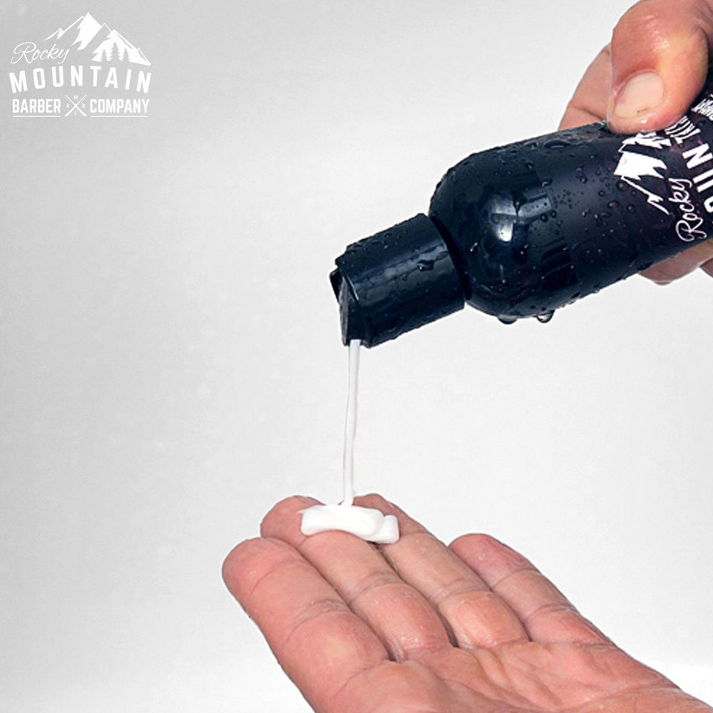 Rocky Mountain Barber Company cooling scalp during application visual