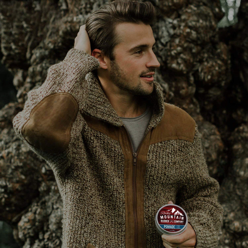 Rocky Mountain Barber Company pomade beeswax-enhanced hold with natural grip