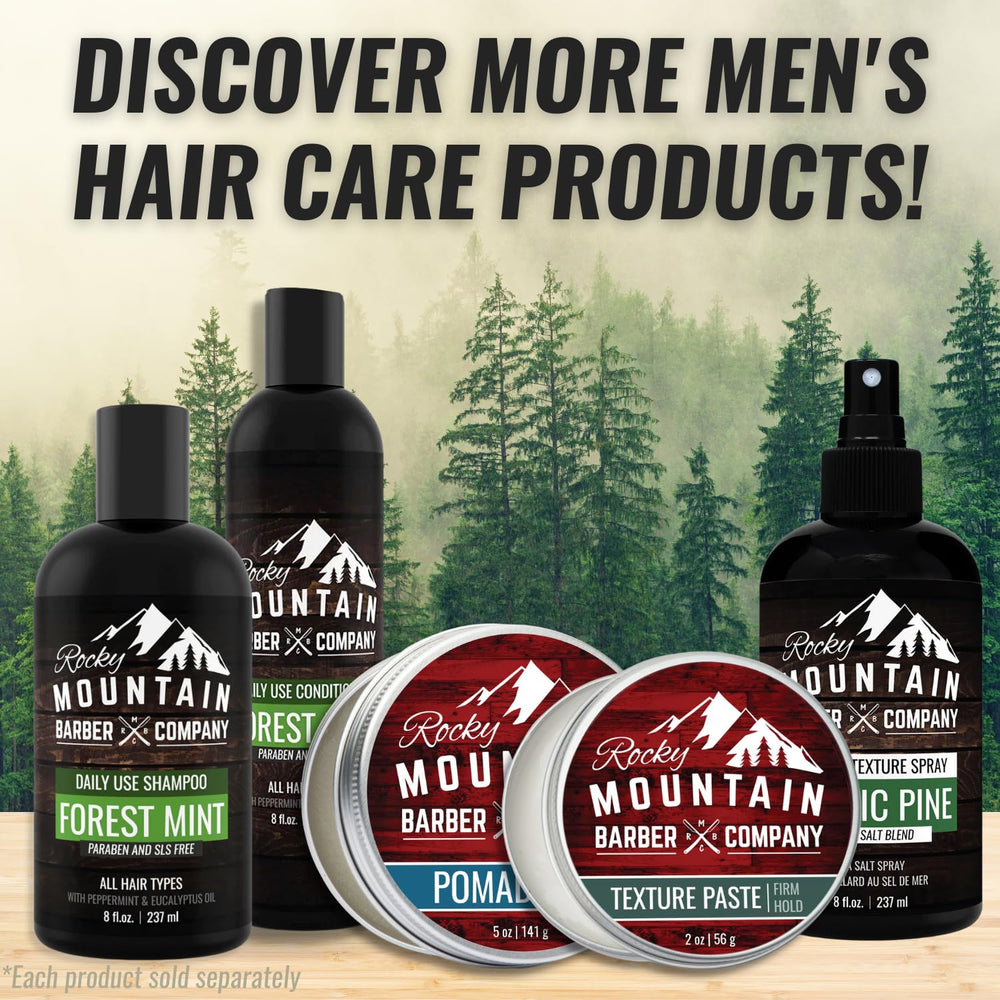 Rocky Mountain Barber Company pour and apply routine visual cue