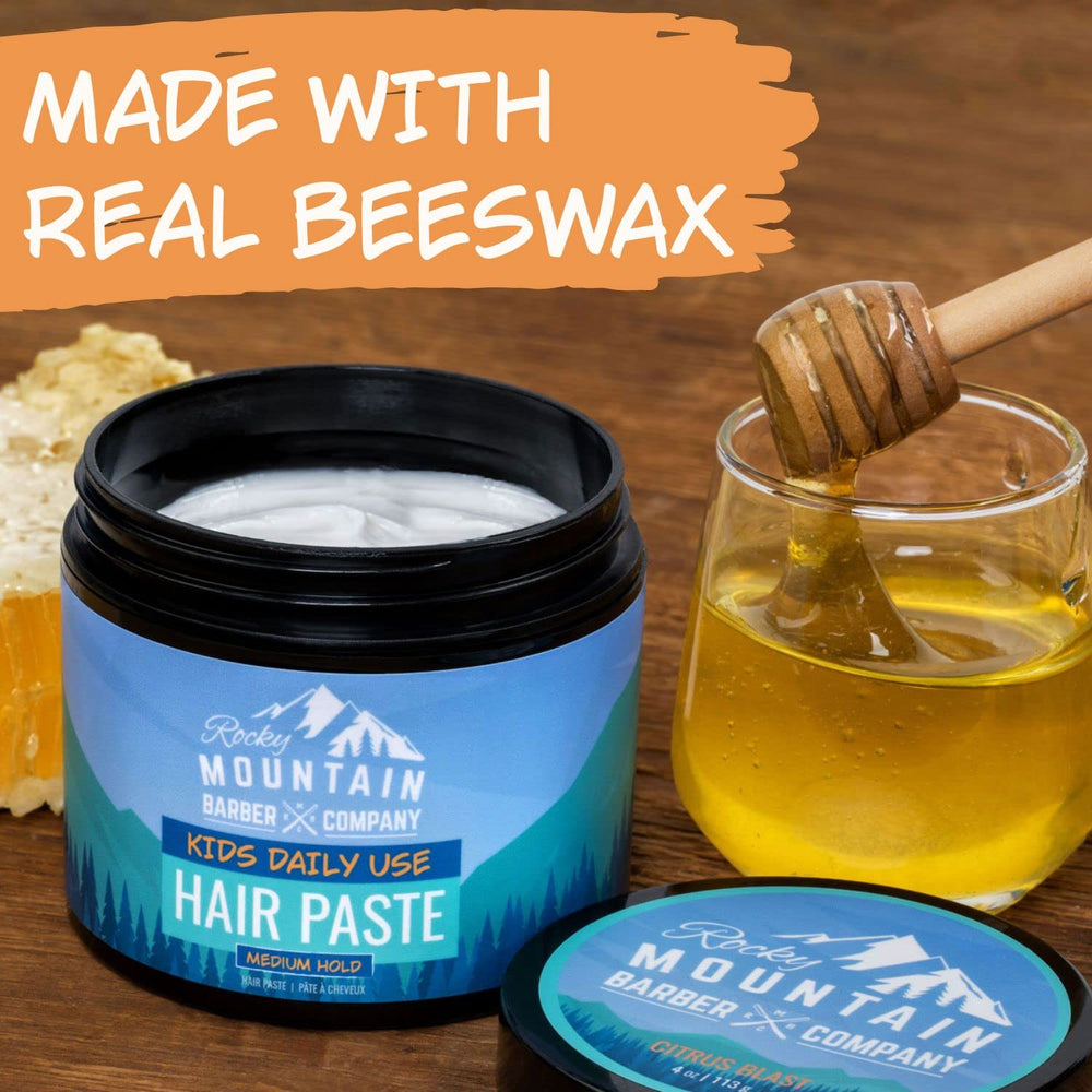 Rocky Mountain Barber Company kids 4 oz tub packaging for months of use.