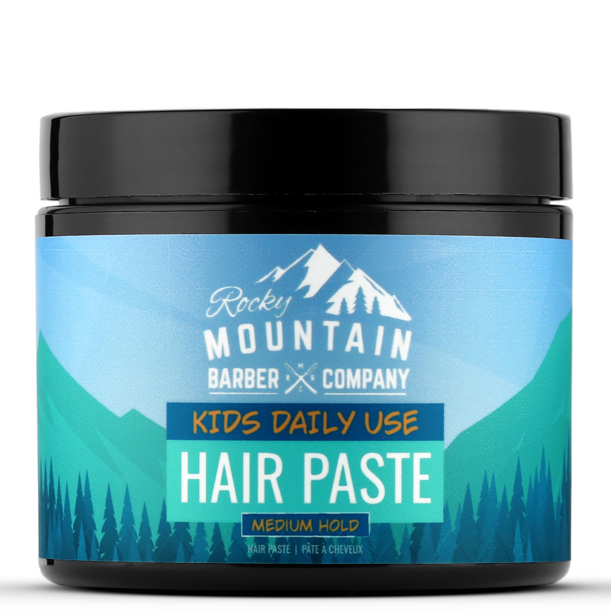 Rocky Mountain Barber Company kids paste large tub front view shows versatile medium hold.